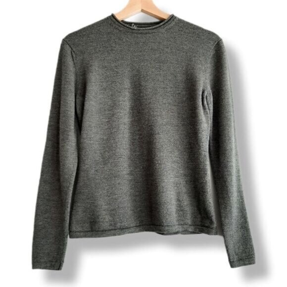 CLAN DOUGLAS Scotland 100% Cashmere Crewneck Sweater Grey Sz XS - Picture 1 of 8